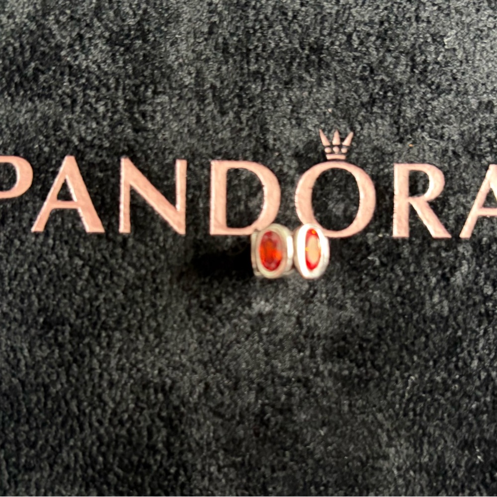 Pandora Ruby Red Stud Earrings